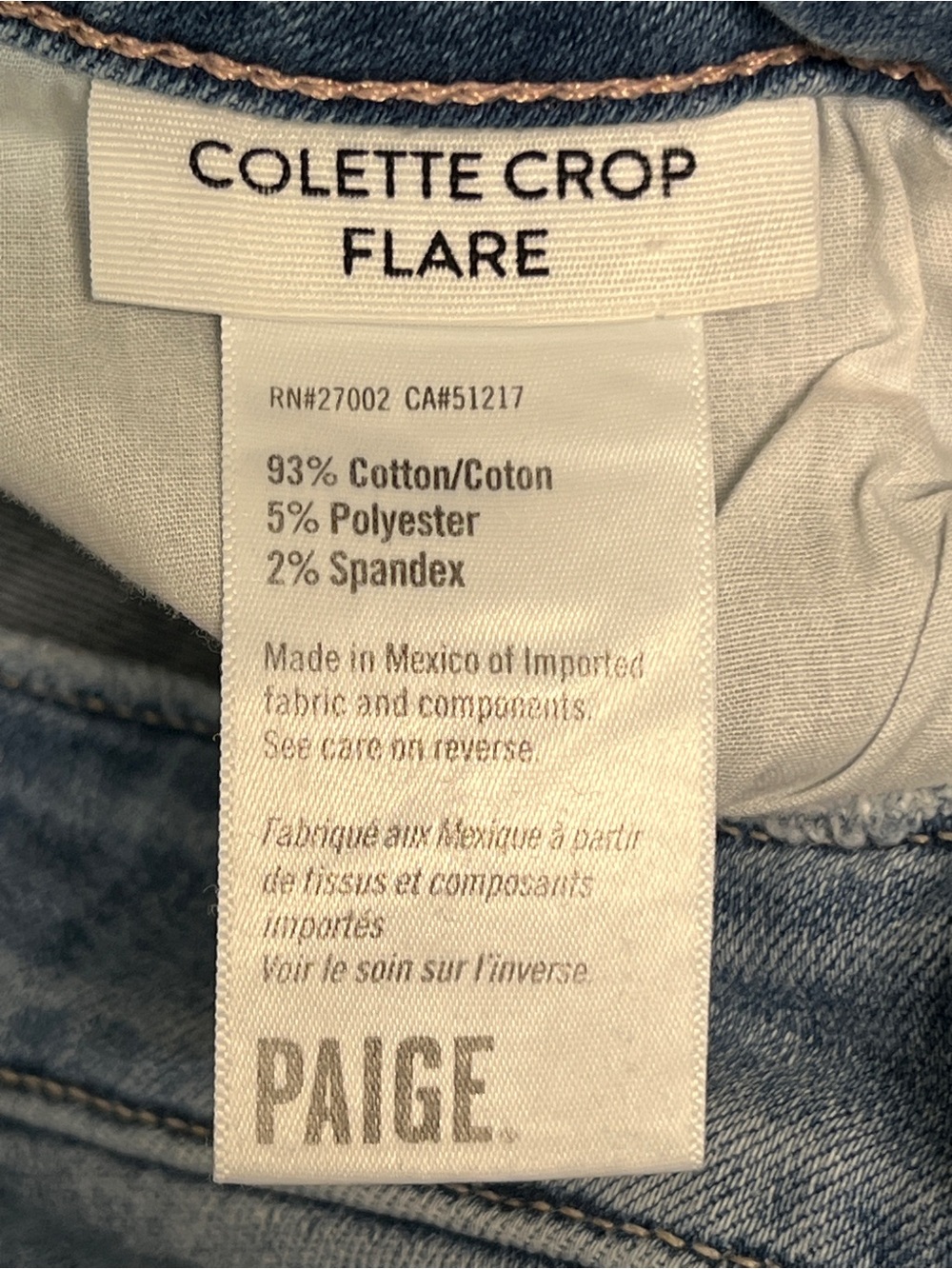 PAIGE Colette High Rise Crop Flare Raw Hem Jeans Light Wash Size 30 - Picture 10 of 16